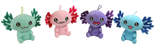 Axolotl 4 Farben sortiert, ca. 21 cm, lebensecht und detailreich