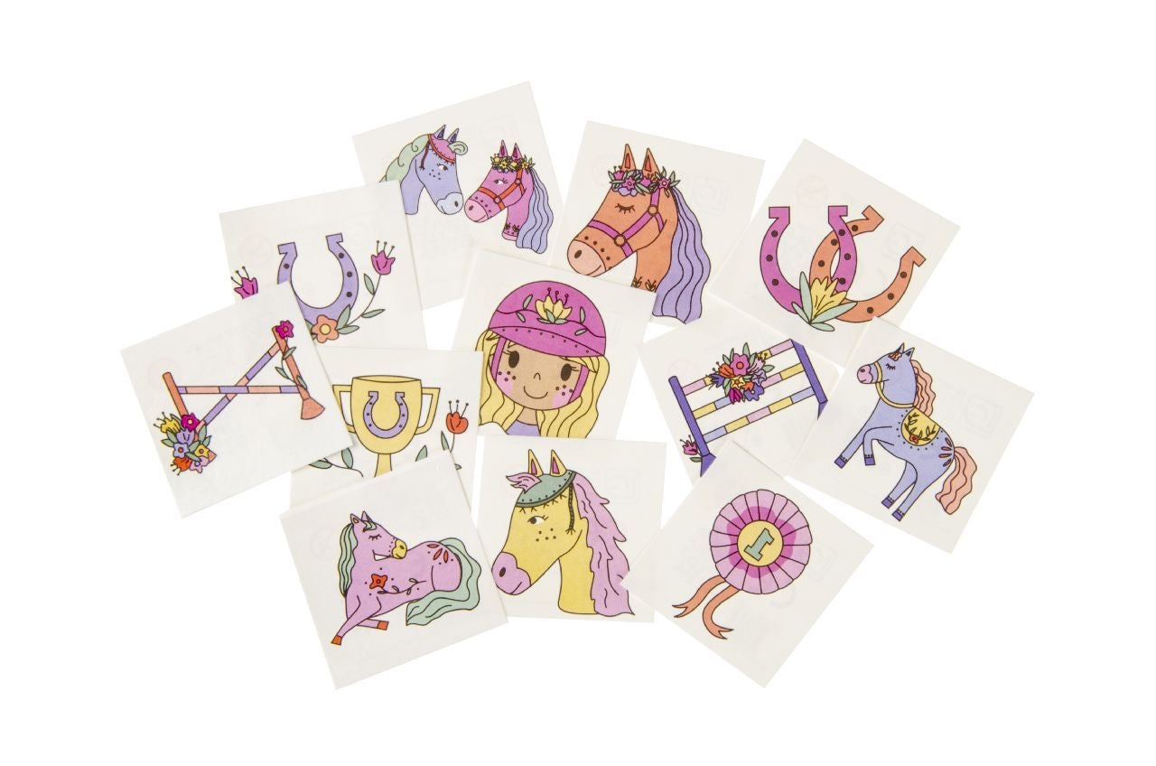 Tattoo Pferd 12-fach sortiert ca 4 x 4 cm Preis für 12 Tattos