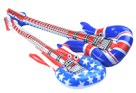 Gitarre aufblasbar 2-fach sort -USA und England- ca 100cm