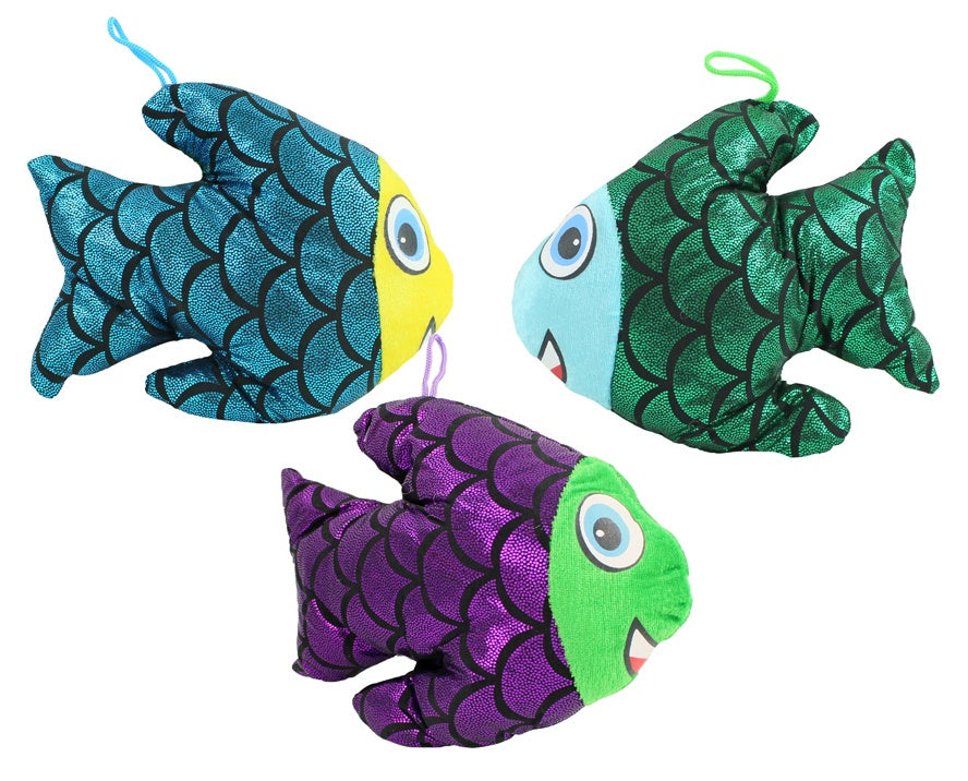 Glitzerfisch 3-fach sortiert - Farbenfroher Spielzeugfisch für Kinder