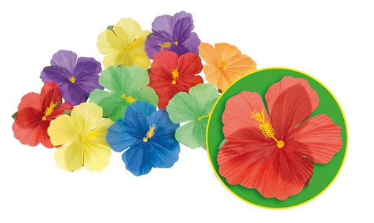 Blüte Deko Hibiscus 6-fach sortiert - ca 11cm