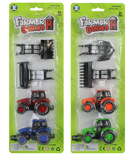 Traktorset 2-fach sortiert, auf Karte, 37 x 13,5 cm