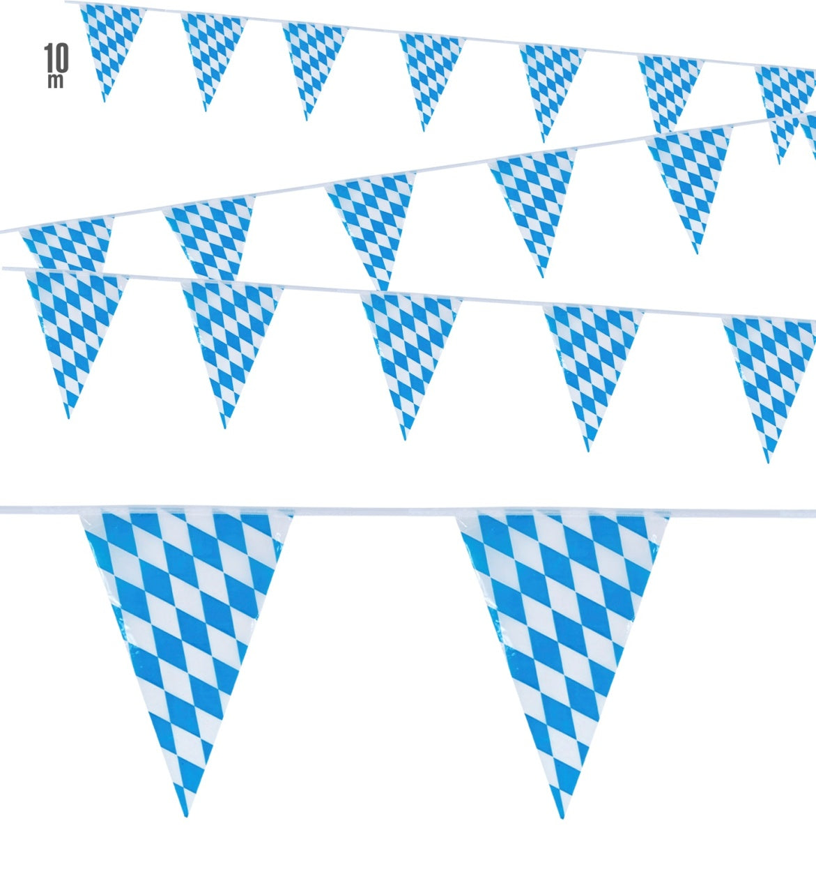 Wimpelkette bayrische Raute aus PVC ca 10 Meter lang