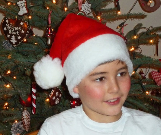 Kinder-Nikolausmütze aus Plüsch Größe: 55