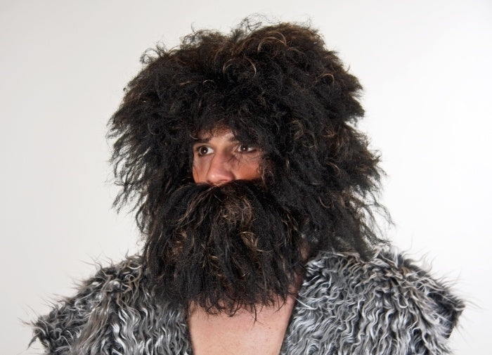 Bart Steinzeitmensch, schwarz/braun