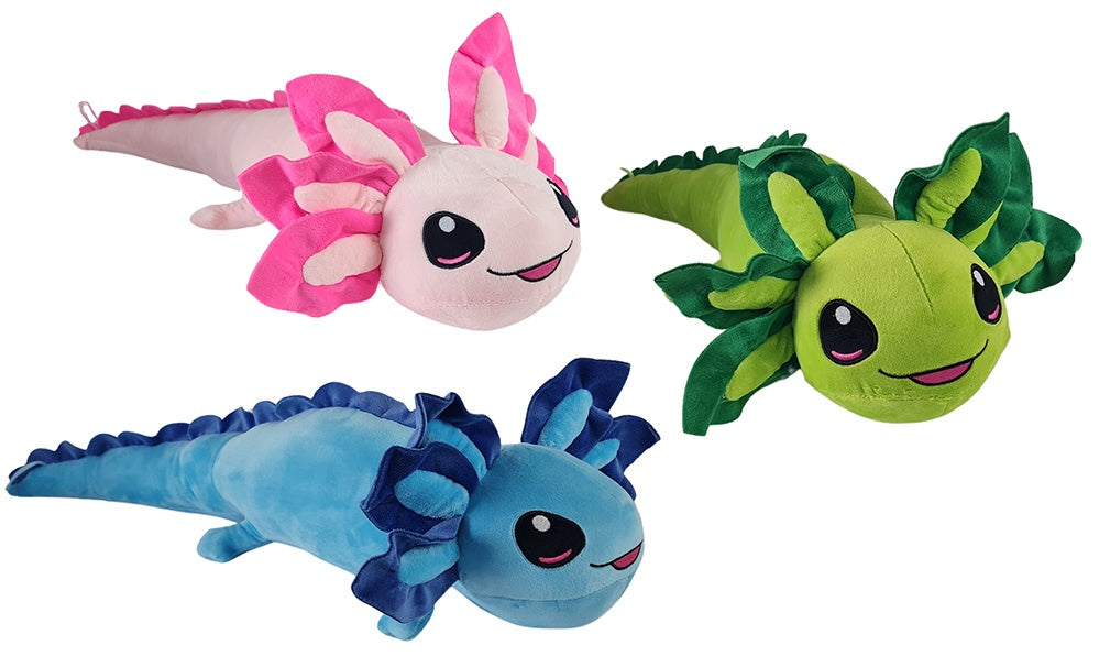 Axolotl 3 Farben sortiert ca 67cm