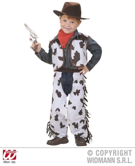 Cowboy Kostüm Set mit Weste, Chaps, Halstuch und Hut
