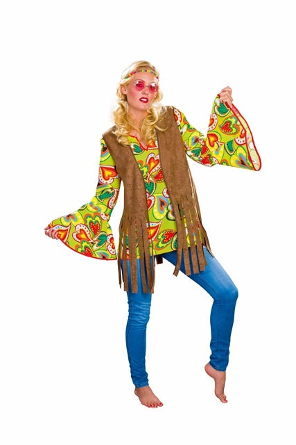 Hippie-Weste für Damen, braun Größe: L