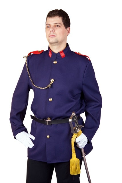 Uniformjacke, blau, mit Gürtel Größe: 50/52