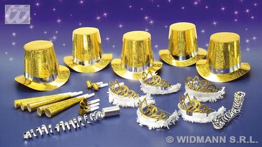 Partyset Las Vegas Gold für 10 Personen - Elegantes Design & Festlich