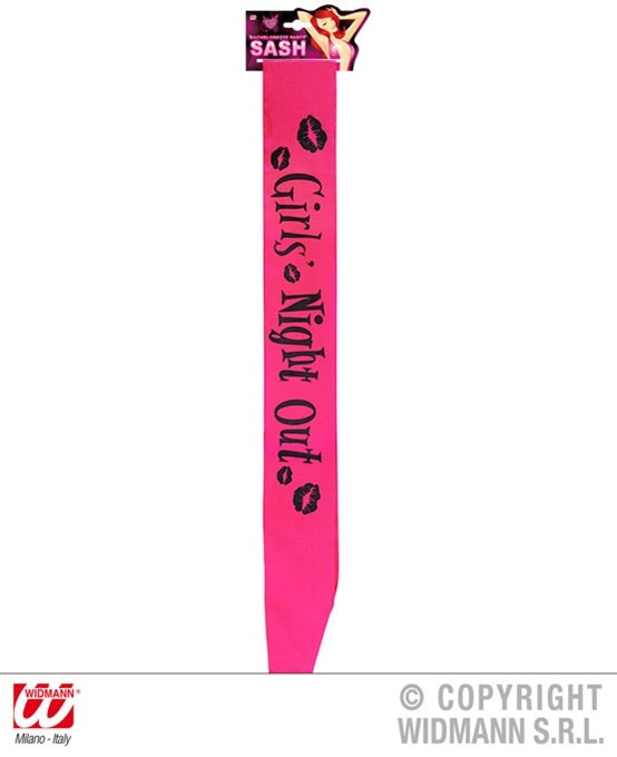 Schärpe aus Satin ,Girls Night Out, - ca 160-170cm