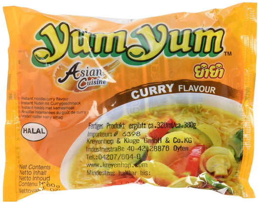 YumYum Instant Nudeln mit Curry Geschmack - 1 x 60 g