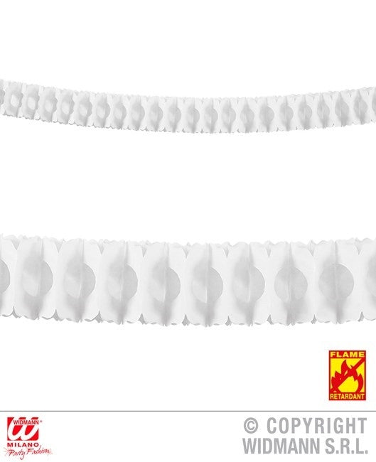 Boagirlande weiß/creme ca 3,5 meter flammenhemmend