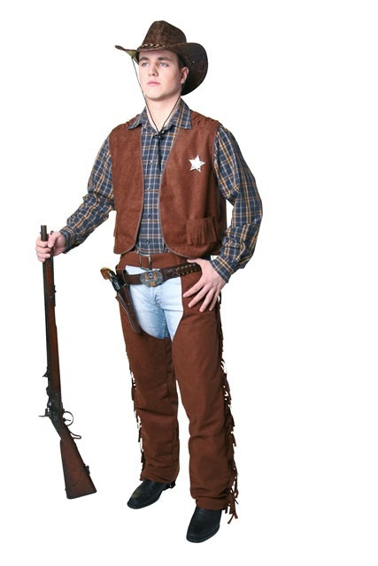 Cowboy-Chaps, braun Größe: 48/50