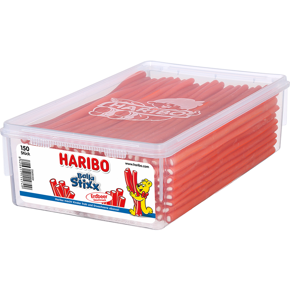 Haribo  Balla Stixx Erdbeer  150 Stück in der Dose