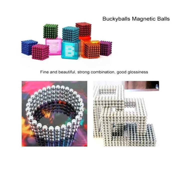 216 Mini Magnetkugeln Silber Grösse 4.9mm