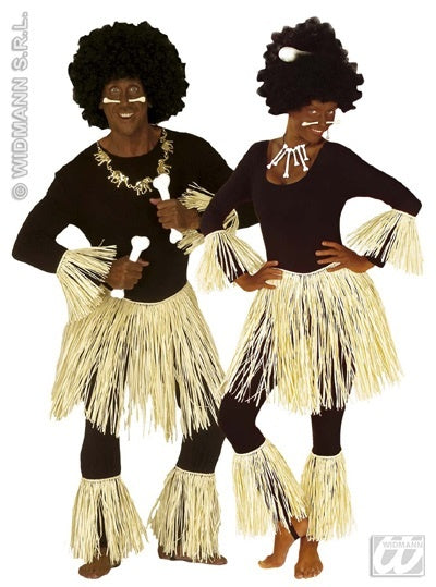 Zulu-Häuptlingsoutfit aus Raffia – Kostüm für besondere Anlässe