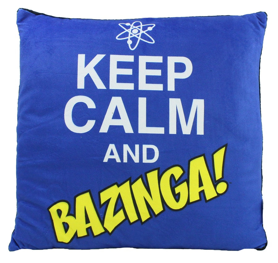 The Big Bang Theory Kissen Sheldon Cooper - ca 40 x 40 cm 'Keep Calm and Bazinga'