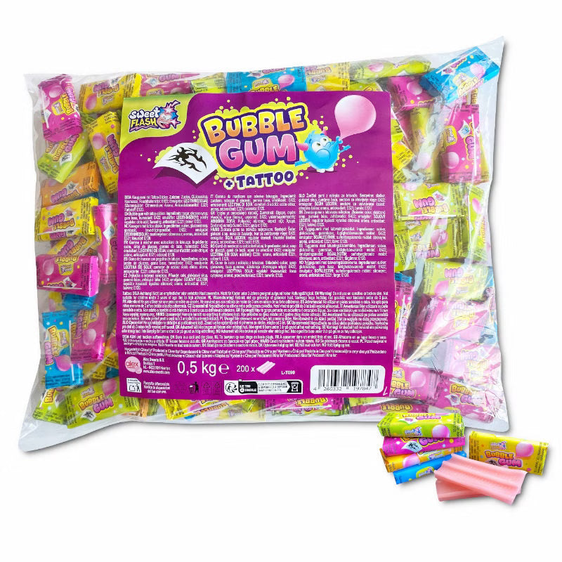 Alex Sweets GmbH Tattoo Gum, Kaugummi, Bubble Gum 200 Stück