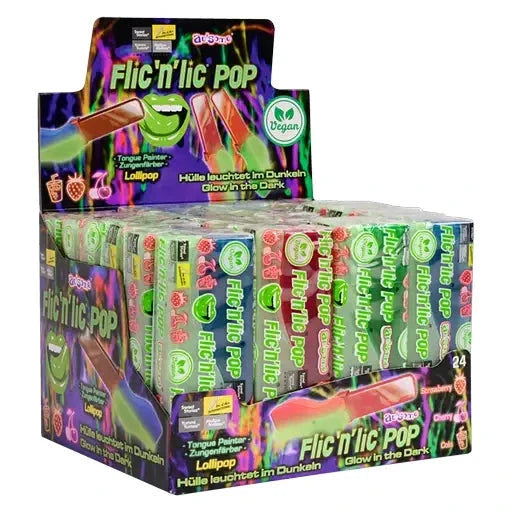 au'some au'some Flic'n' Lic Pop Glow in the Dark 24 Stück im Karton candytoys.ch Switzerland