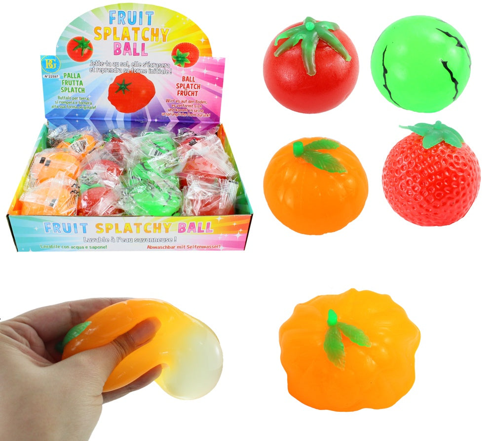 Wasser Schleim Ball Obst & Gemüse 4-fach sortiert, ca. 6 cm