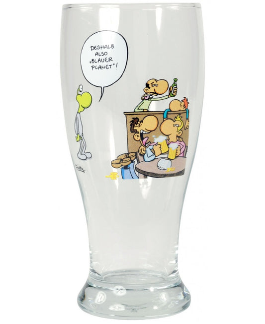 Ralph Ruthe Bierglas "Blauer Planet" ca 420ml