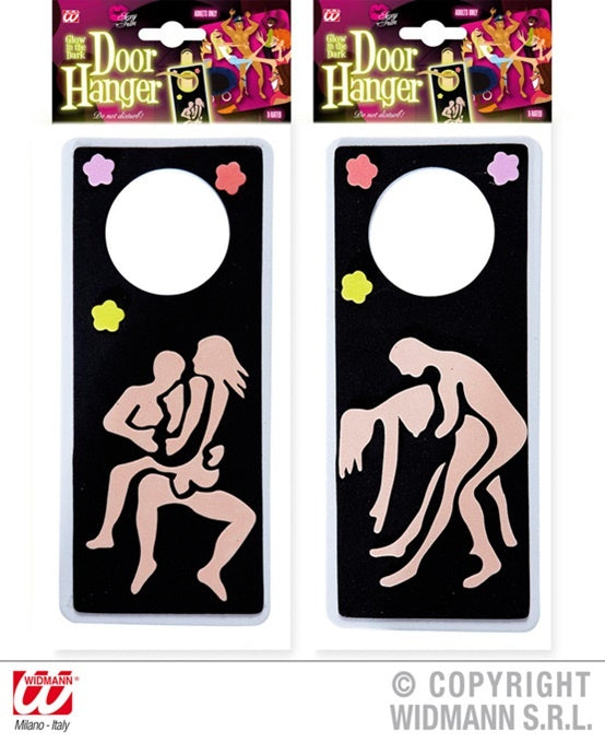Türhänger 'do not disturb' 2-fach sortiert ca 23,5x10,5cm glow in the dark