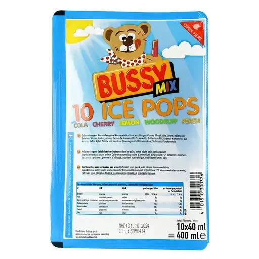 Bussy Bussy Wassereis Ice Pop Mix 10 Stück candytoys.ch Switzerland
