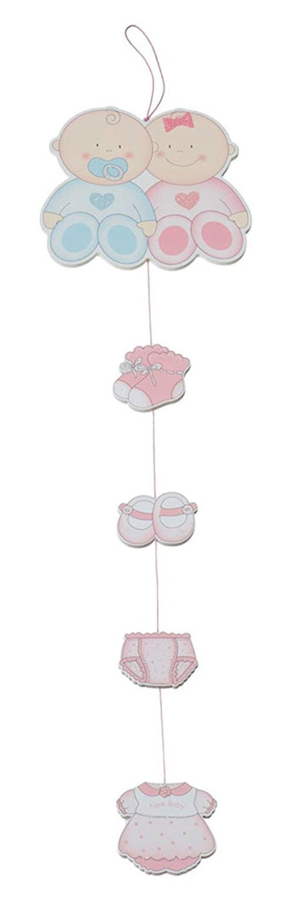 Bieco Holz Dekohänger rosa - ca 60cm