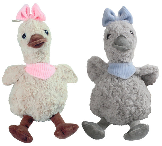 Sitzende Gans 25 cm in 2 Farben sortiert