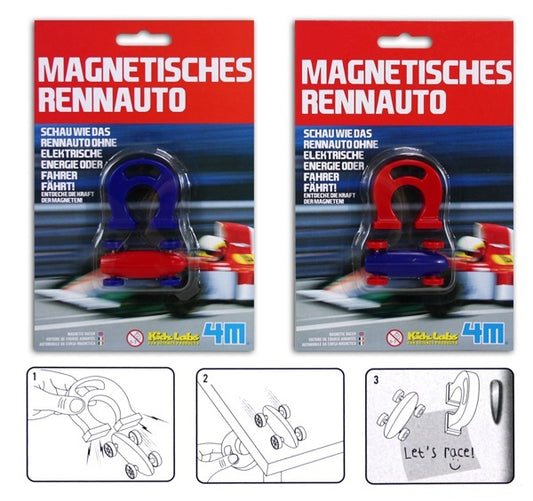 Rennauto magnetisch 2-fach sortiert auf Karte ca 19,5x13cm 'Lernspielzeug'