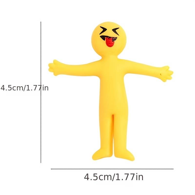 candytoys.ch 10 Stück dehnbare gelbe Figuren aus TPR, kreatives Stressabbau-Spielze