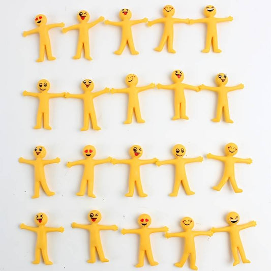 candytoys.ch 10 Stück dehnbare gelbe Figuren aus TPR, kreatives Stressabbau-Spielze