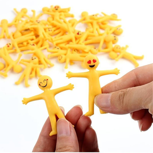 candytoys.ch 10 Stück dehnbare gelbe Figuren aus TPR, kreatives Stressabbau-Spielze