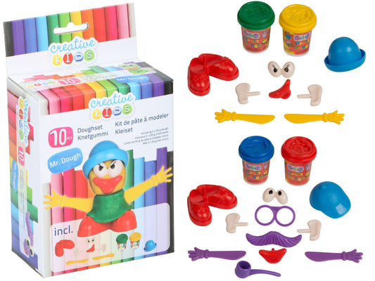 candytoys.ch 10-teiliges Knet-Set mit 2x55 g Knete - Kreatives Bastelvergnügen