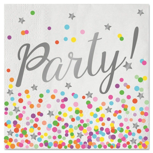 candytoys.ch "16 Papier-Servietten ""Party"", ca. 33x33 cm" candytoys.ch Switzerland