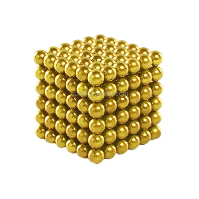 candytoys.ch 216 Mini Magnetkugeln Gold Grösse 4.9mm