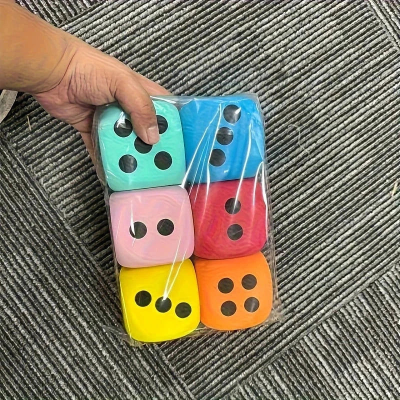 candytoys.ch 6-teiliges Großes Schaumstoff-Würfelset 3.7cm
