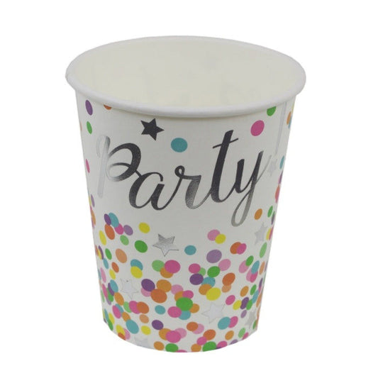 candytoys.ch "8 Papp-Becher ""Party"", ca. 250 ml" candytoys.ch Switzerland
