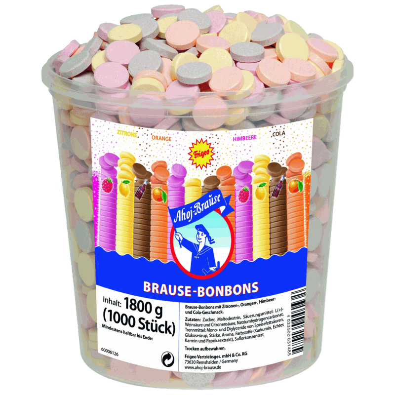 candytoys.ch Ahoj-Brause  Brause Bonbons  1000 Stück in der Dose candytoys.ch Switzerland