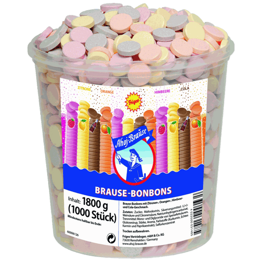 candytoys.ch Ahoj-Brause  Brause Bonbons  1000 Stück in der Dose candytoys.ch Switzerland