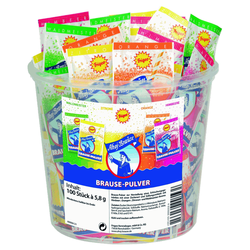 candytoys.ch Ahoj Brause  Brause-Pulver  100 Stück in der Dose