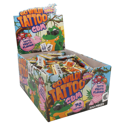 candytoys.ch Alex Sweets Go Wild! Tattoo Gum 200 Stück im Karton candytoys.ch Switzerland