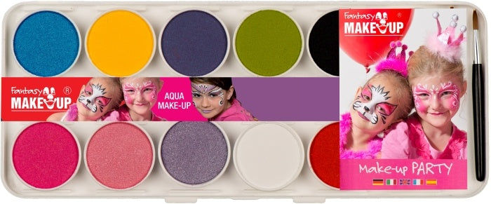 candytoys.ch Aqua-Malkasten, 10 Color- und Perlglanzfarben, Pinsel candytoys.ch Switzerland