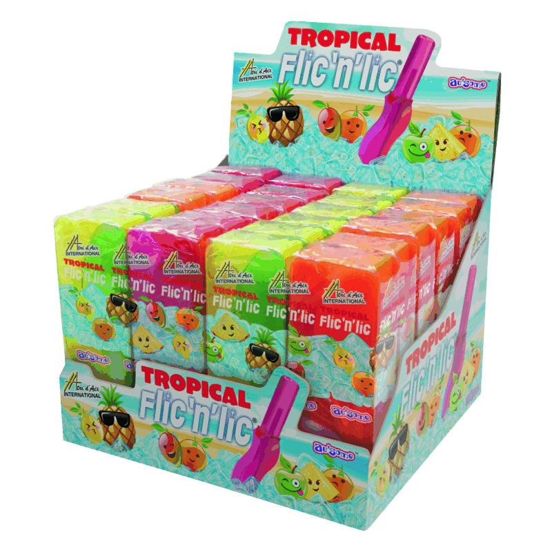 candytoys.ch au’some flic ‘n’ Lic tropical 24 Stück im Karton candytoys.ch Switzerland