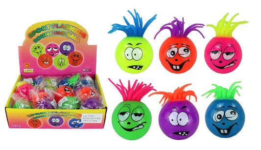 candytoys.ch Ball 6-fach sortiert mit Gesicht und Licht - ca 55/90 mm candytoys.ch Switzerland