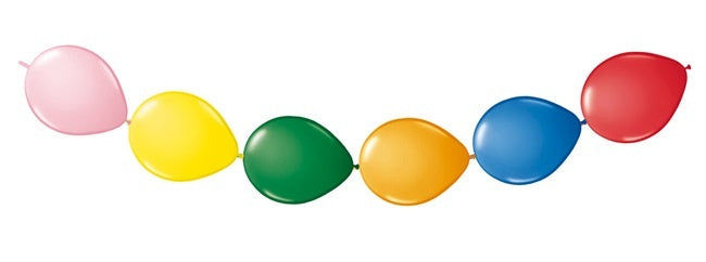candytoys.ch Ballongirlande bunt ca 300 cm enthält 8 Ballons candytoys.ch Switzerland