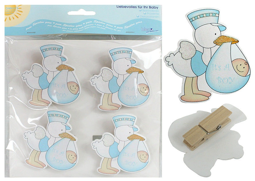 candytoys.ch Bieco Klammern Storch blau 4 Stück candytoys.ch Switzerland