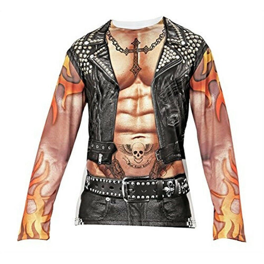 candytoys.ch Biker Rocker T Shirt (Fotorealistisches Longsleeve) Größe M/L candytoys.ch Switzerland
