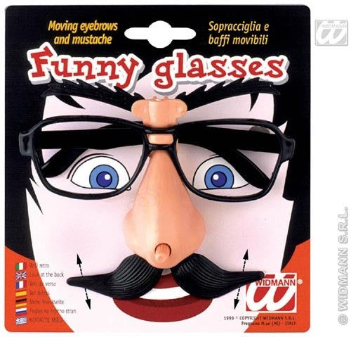 candytoys.ch Brille - Scherzbrille mit beweglichen Augenbrauen und Bart candytoys.ch Switzerland